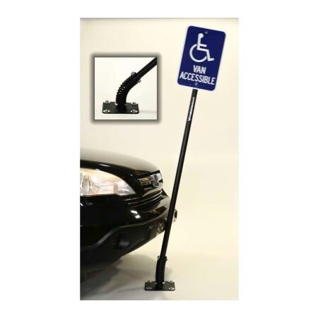 Flexpost FlexPost Standard Unit, 6'H Black Post, Ground, STD-G-6BP STD-G-6BP